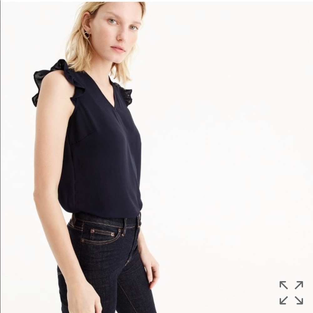J.Crew Sleeveless Ruffle Top Size 6 NWT
